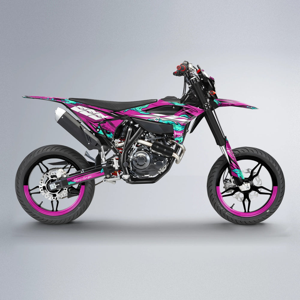 HYDRA Beta supermoto graphics kit in Pink