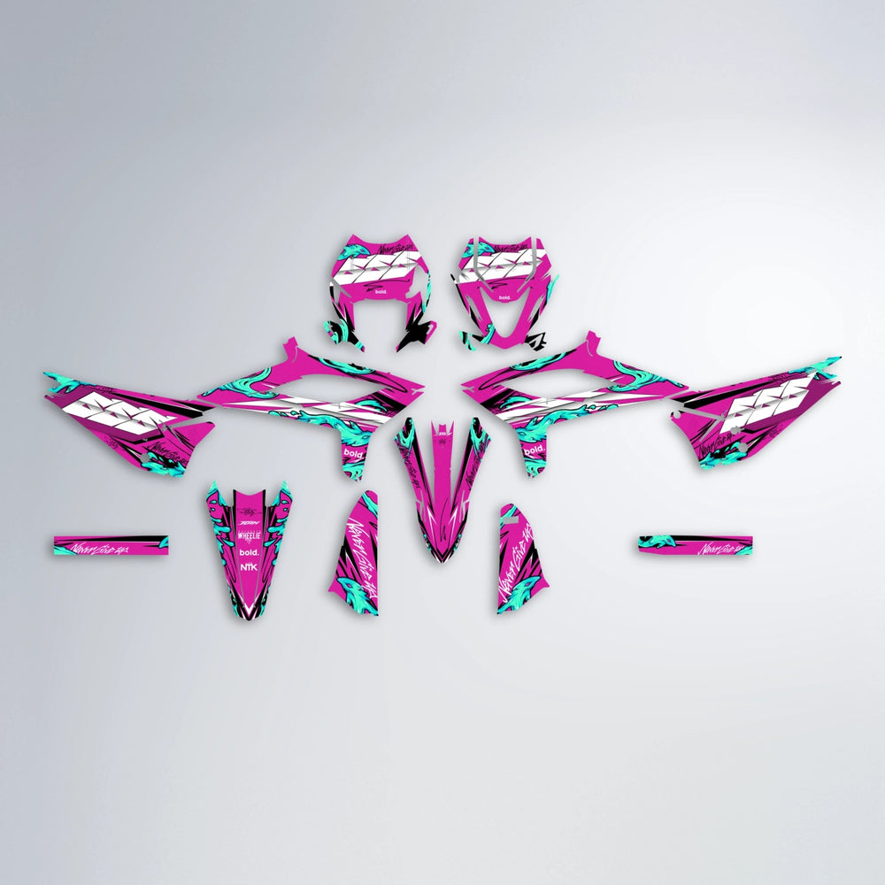 HYDRA Beta graphics kit parts layout in Pink
