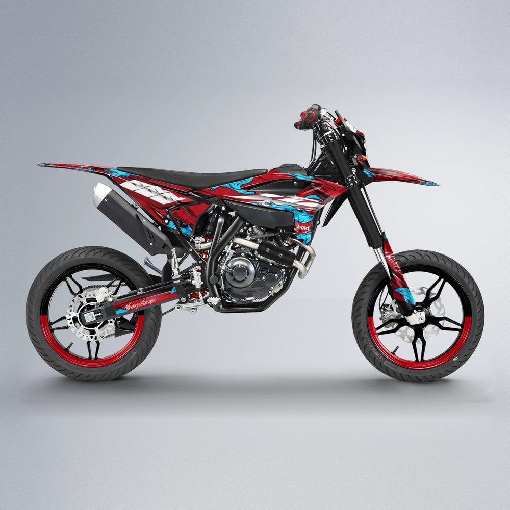 HYDRA Beta supermoto graphics kit in Red