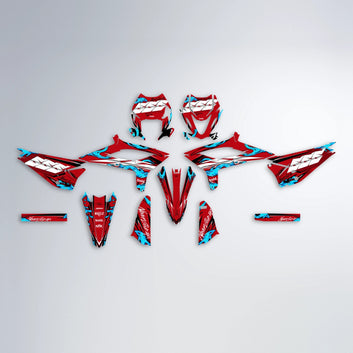 HYDRA Beta graphics kit parts layout in Red
