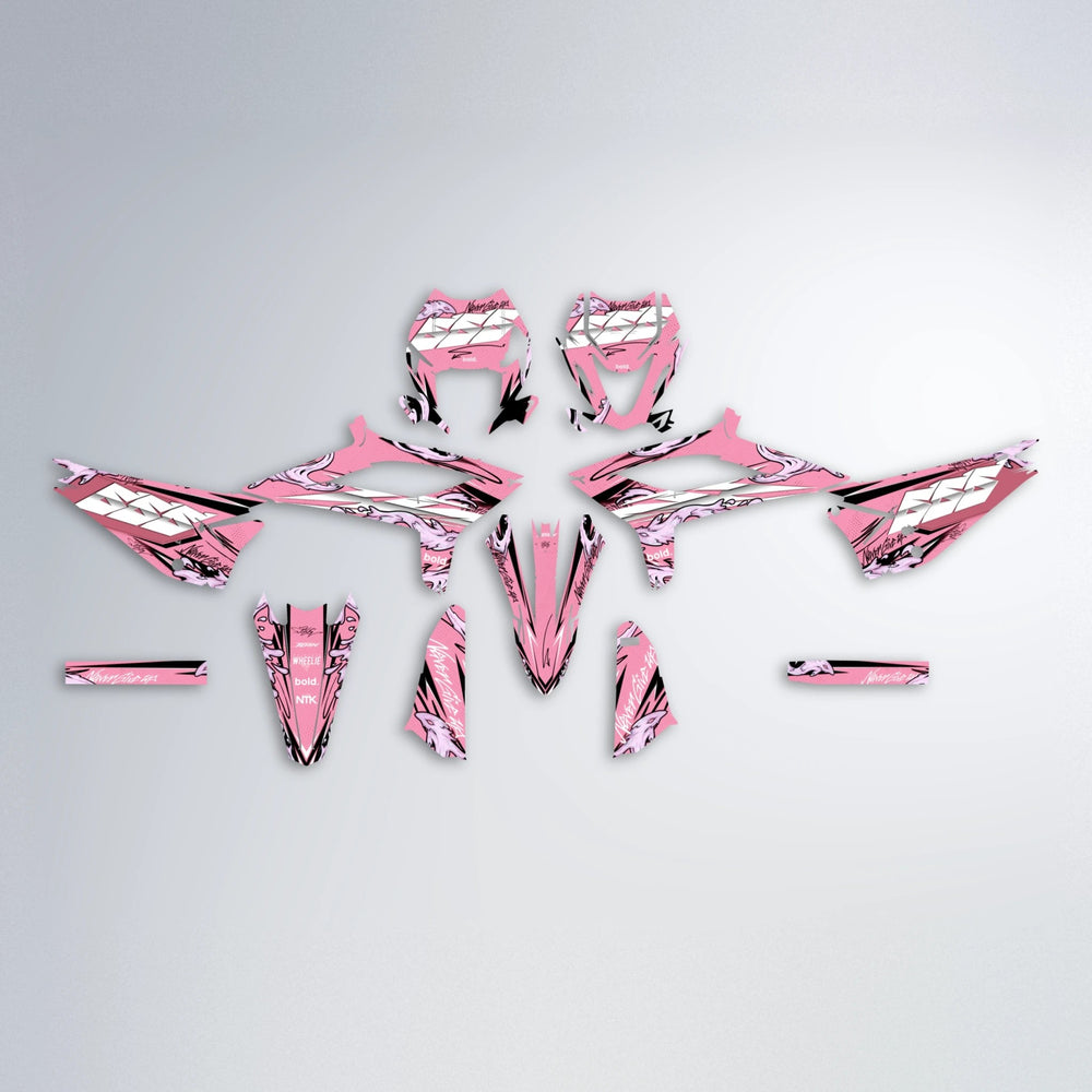 HYDRA Beta graphics kit parts layout in Sakura Pink