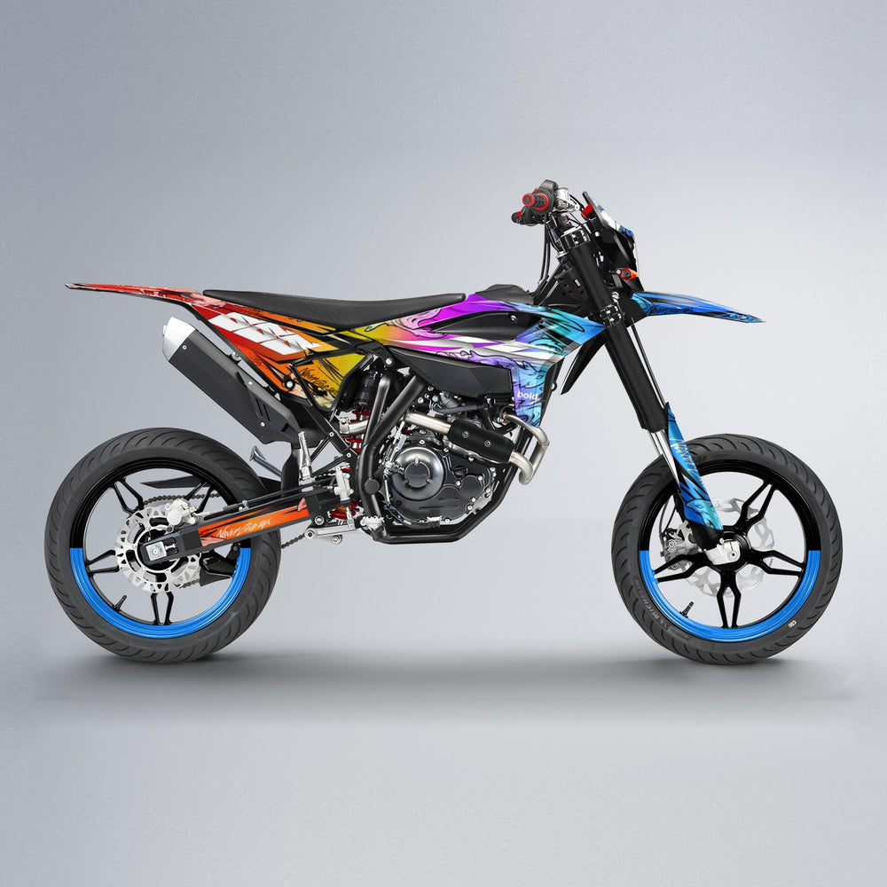 HYDRA Beta supermoto graphics kit in Sunset Fade