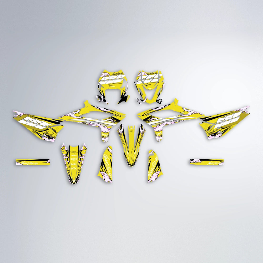 HYDRA Beta graphics kit parts layout in Yellow