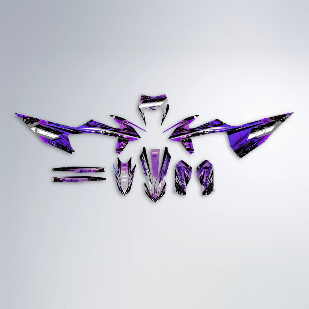 HYDRA graphics kit parts layout in Purple Chrome