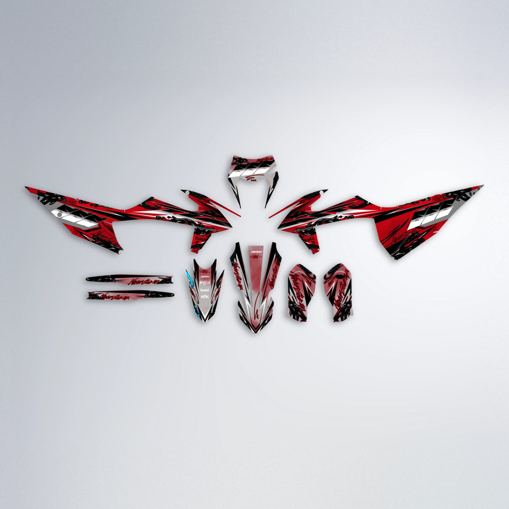 HYDRA graphics kit parts layout in Red