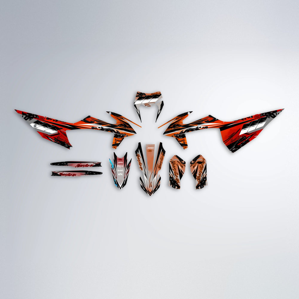 HYDRA graphics kit parts layout in Red & Orange