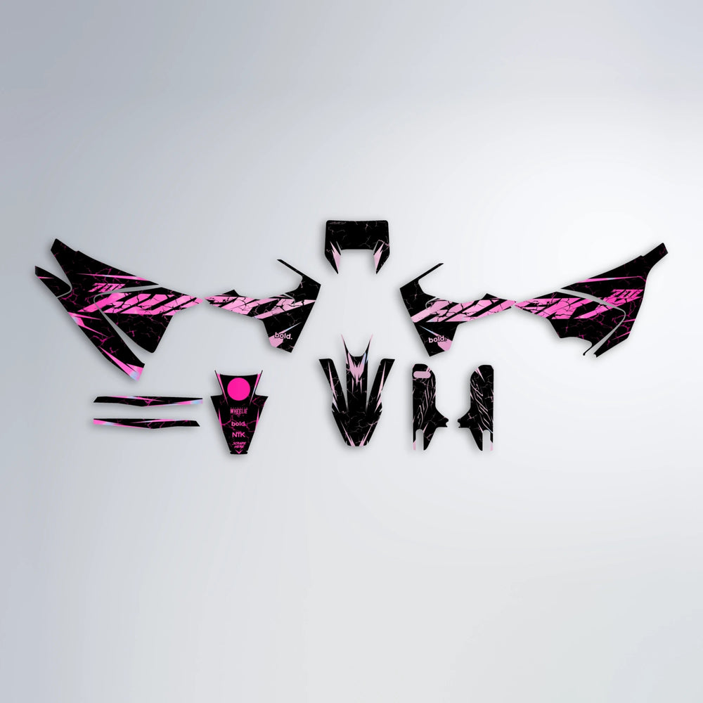 HYPER Husqvarna 701 graphics kit parts layout in Flamingo