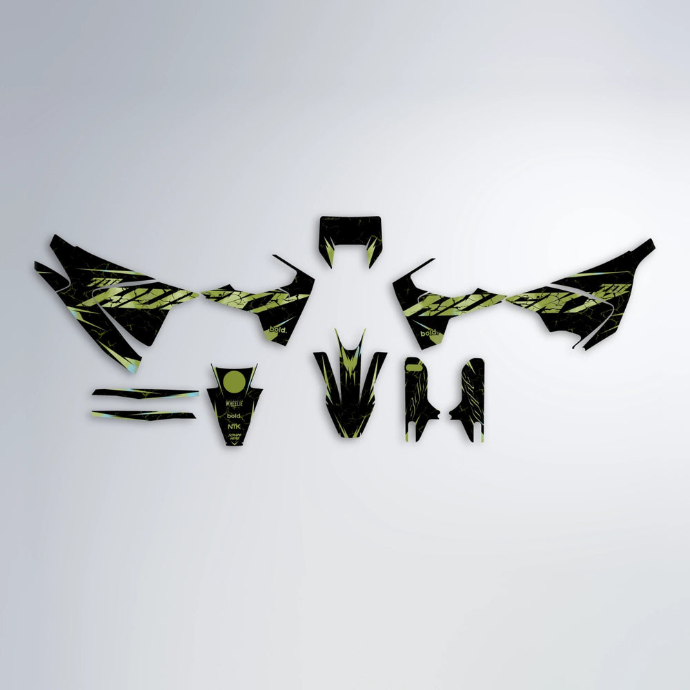 HYPER Husqvarna 701 graphics kit parts layout in Olive
