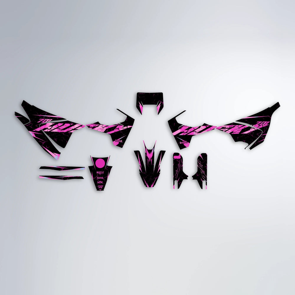 HYPER Husqvarna 701 graphics kit parts layout in Pink