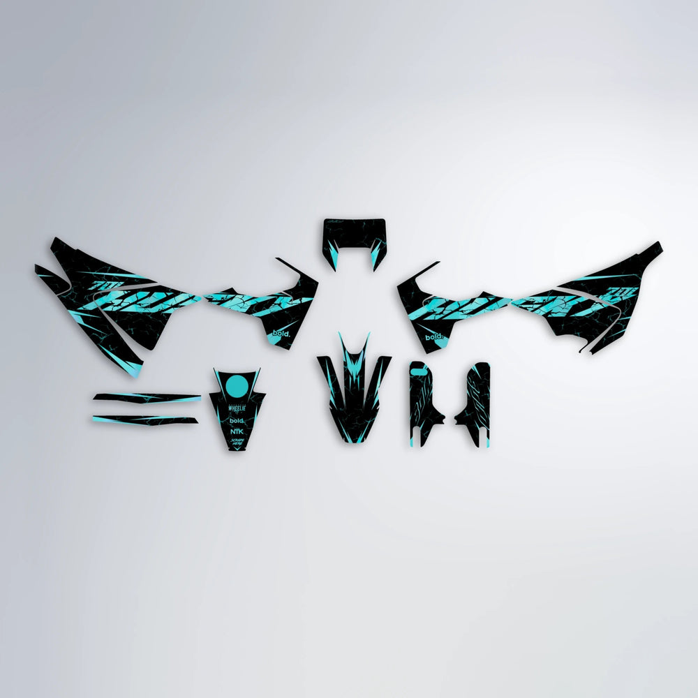 HYPER Husqvarna 701 graphics kit parts layout in Teal