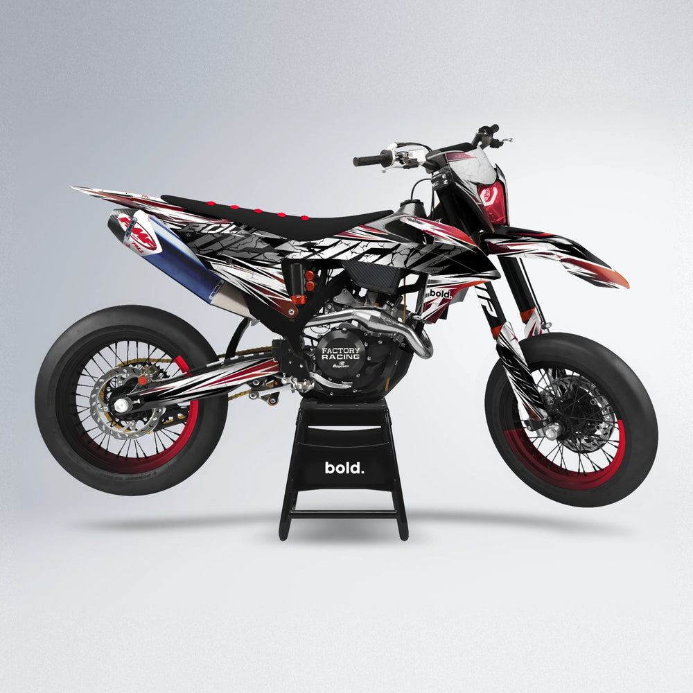 HYPER supermoto graphics kit in Black & Red