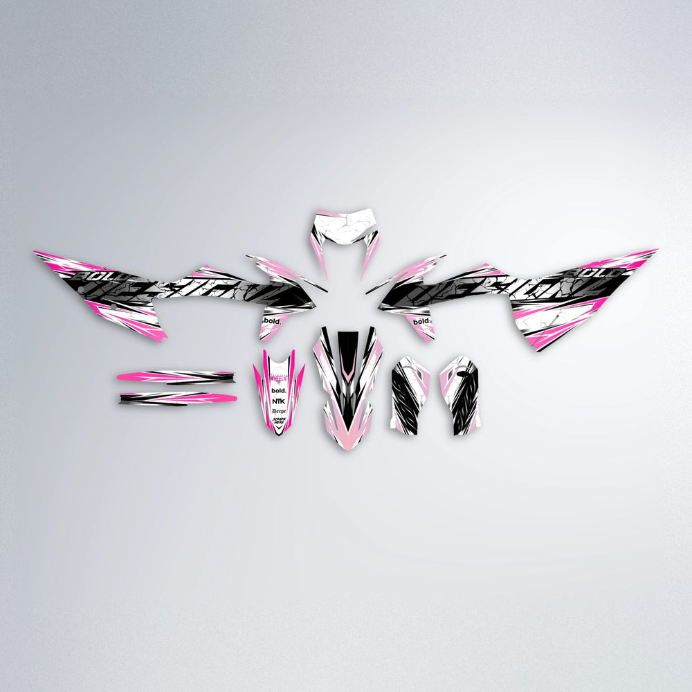 HYPER graphics kit parts layout in Flamingo