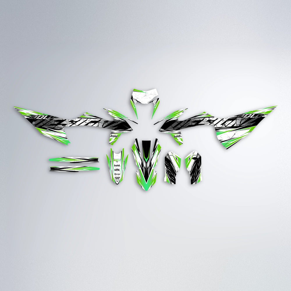 HYPER graphics kit parts layout in Green