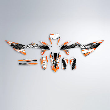 HYPER graphics kit parts layout in Orange