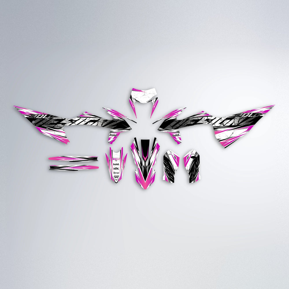 HYPER graphics kit parts layout in Pink