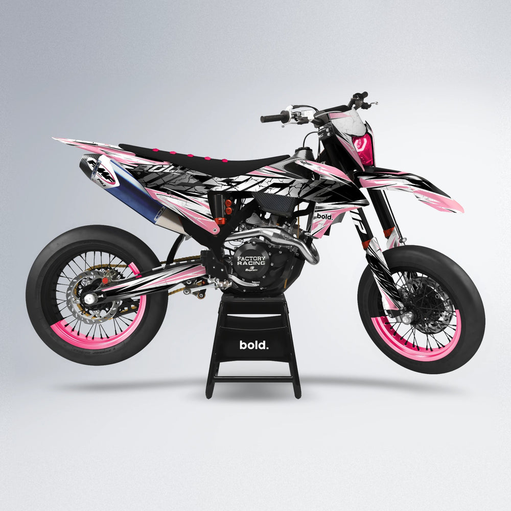 HYPER supermoto graphics kit in Sakura Pink