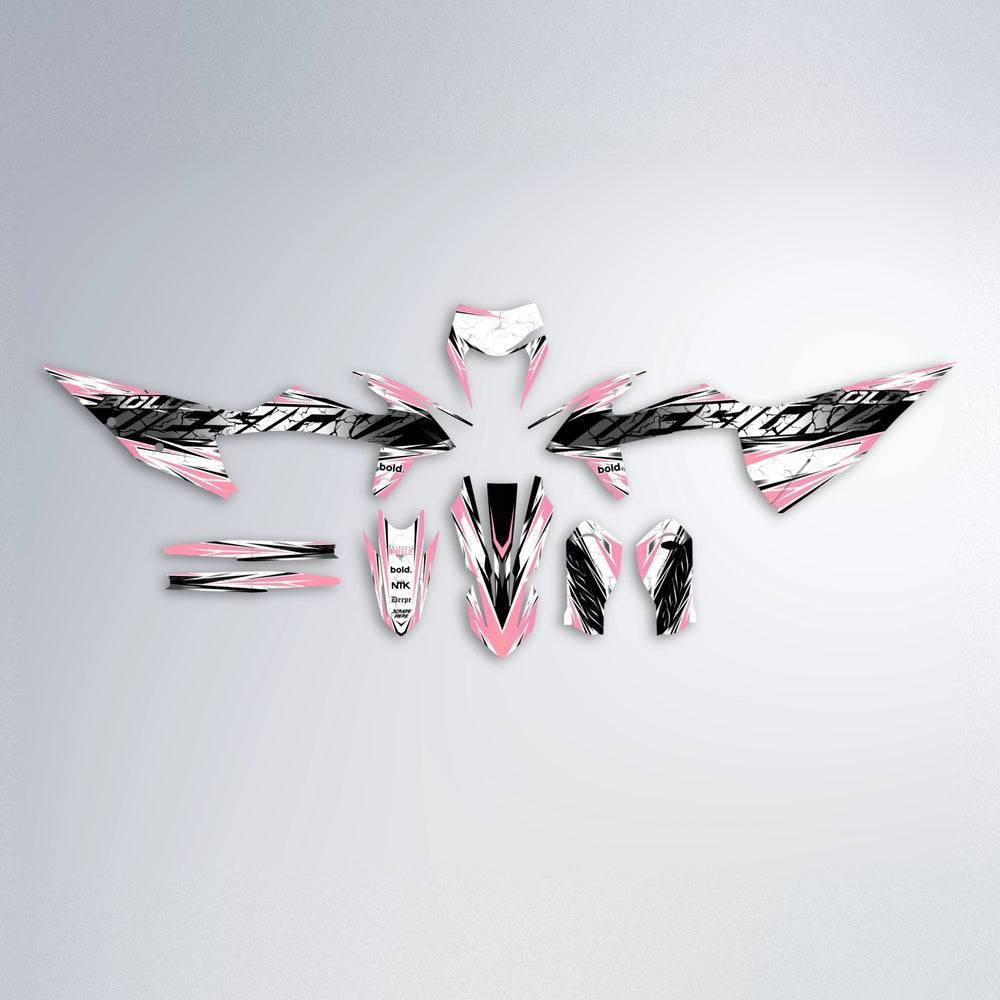 HYPER graphics kit parts layout in Sakura Pink