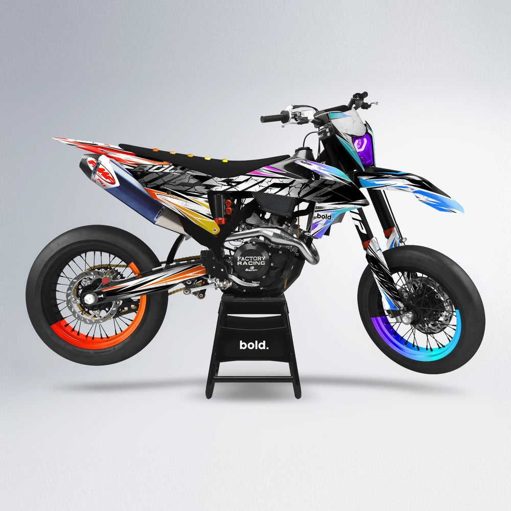 HYPER supermoto graphics kit in Sunset Fade