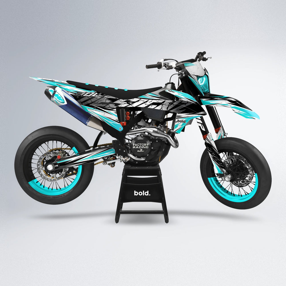 HYPER supermoto graphics kit in Teal