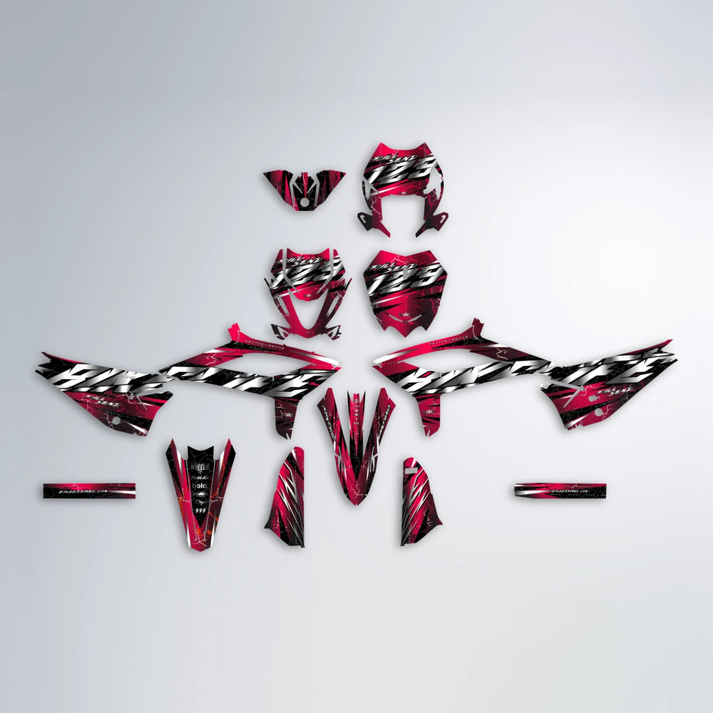 ILLUSION Beta graphics kit parts layout in Black & Red