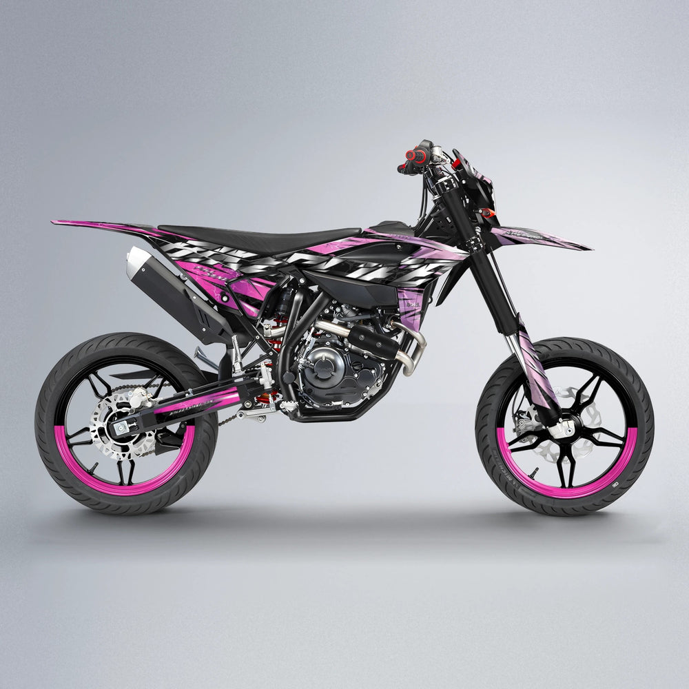 ILLUSION Beta supermoto graphics kit in Flamingo