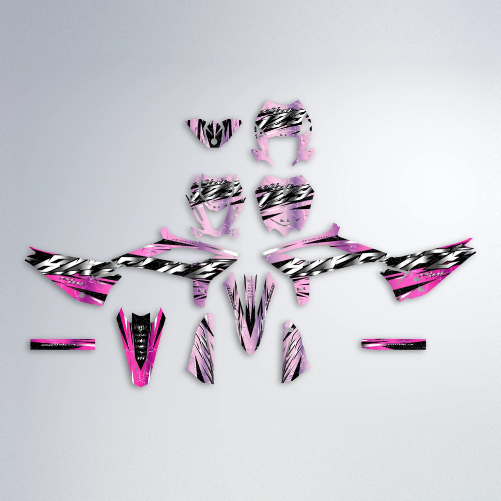 ILLUSION Beta graphics kit parts layout in Flamingo