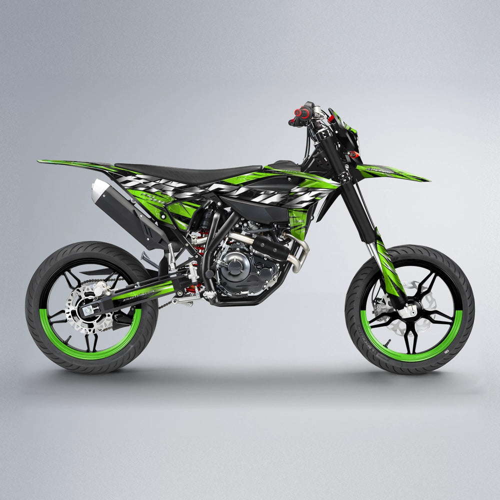 ILLUSION Beta supermoto graphics kit in Green