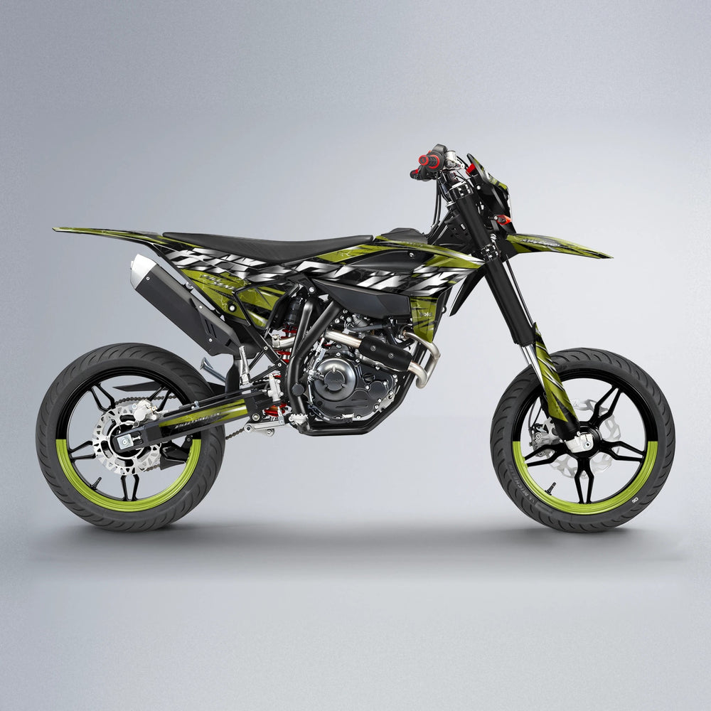 ILLUSION Beta supermoto graphics kit in Olive