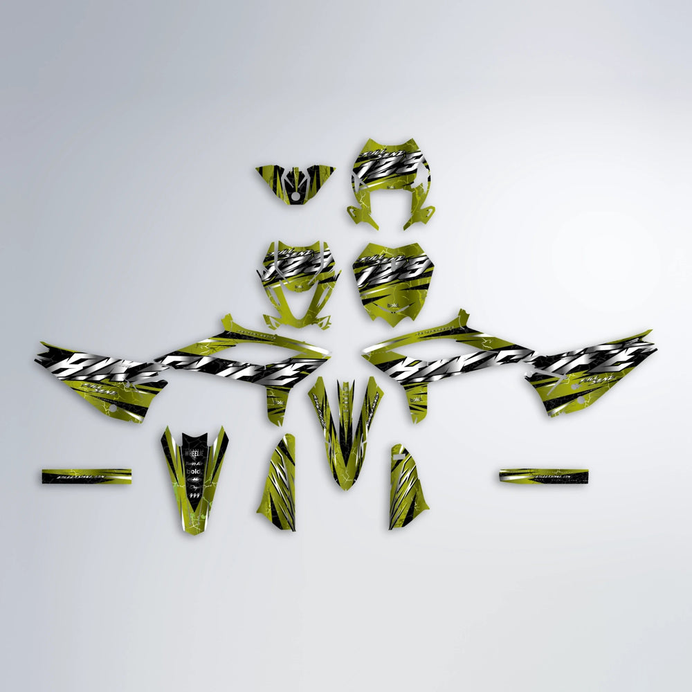 ILLUSION Beta graphics kit parts layout in Olive
