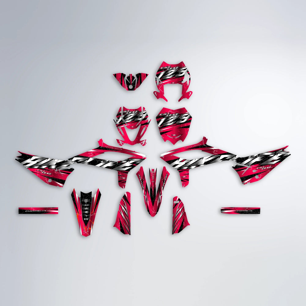 ILLUSION Beta graphics kit parts layout in Red