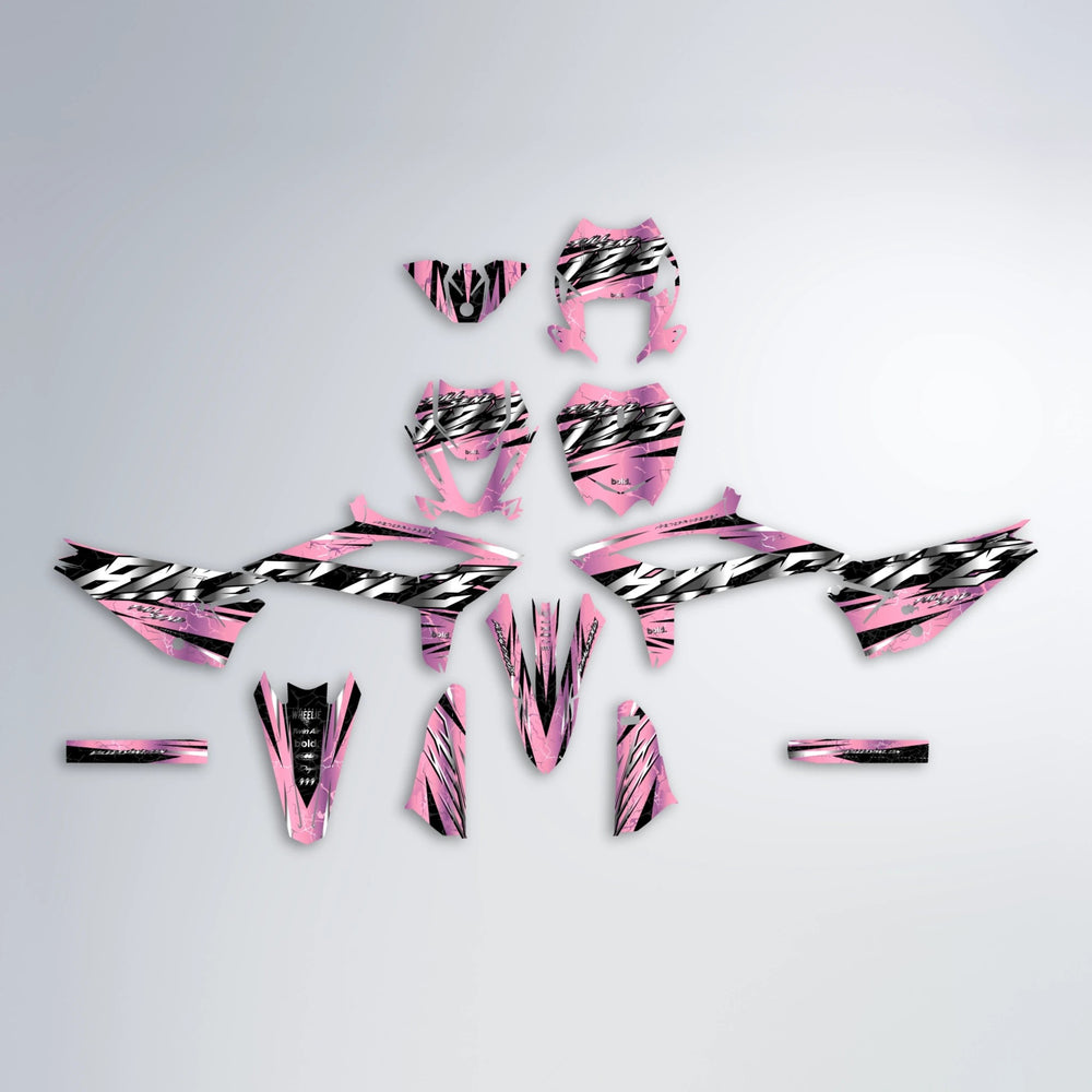 ILLUSION Beta graphics kit parts layout in Sakura Pink