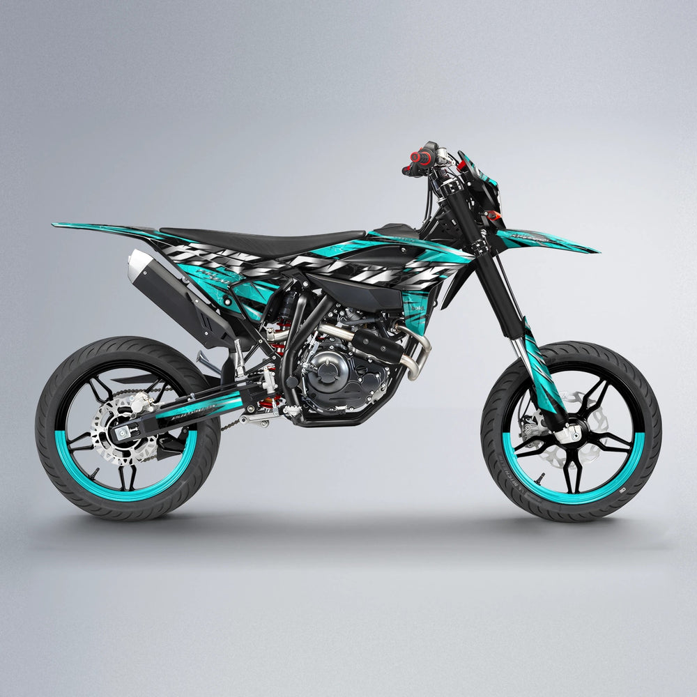 ILLUSION Beta supermoto graphics kit in Teal