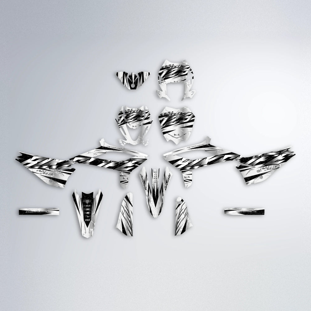 ILLUSION Beta graphics kit parts layout in White