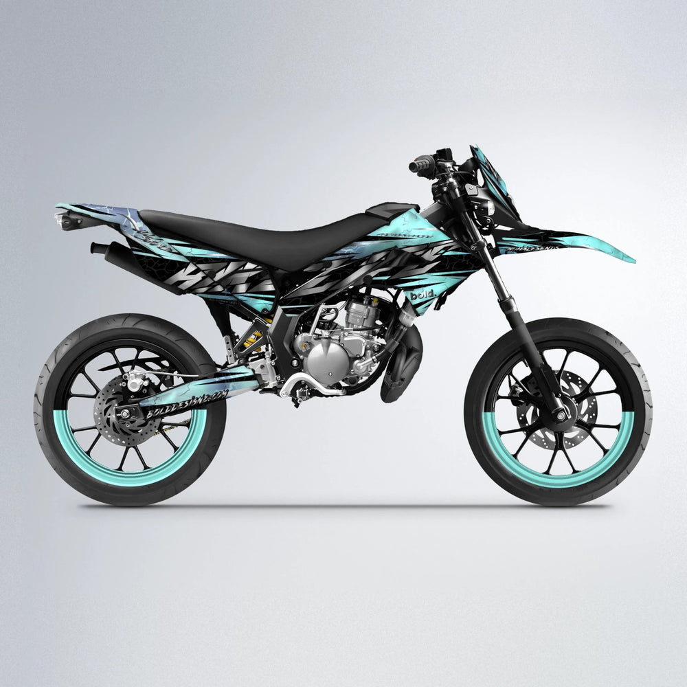 ILLUSION Derbi Senda supermoto graphics kit in Mint