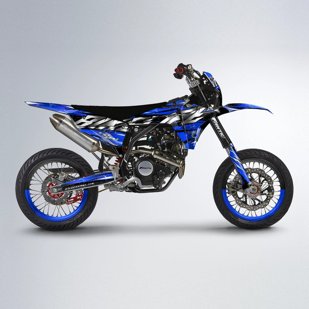 ILLUSION Fantic supermoto graphics kit in Blue