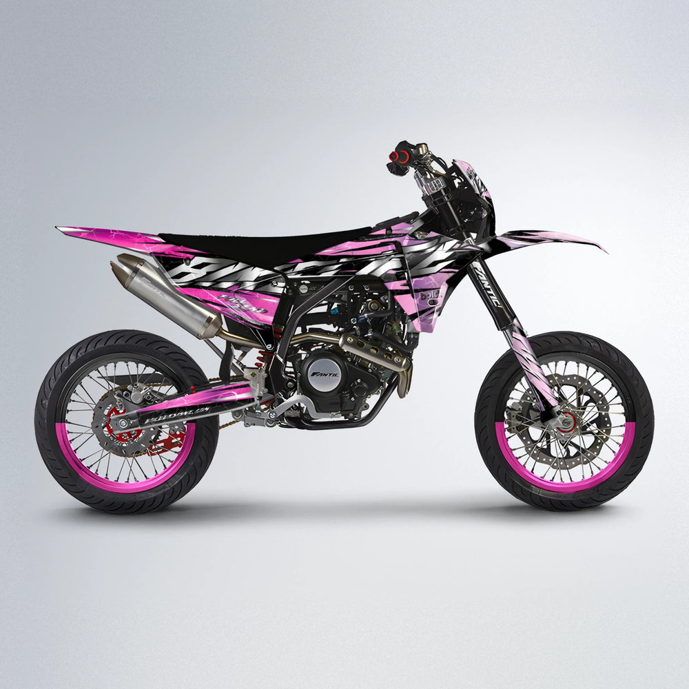 ILLUSION Fantic supermoto graphics kit in Flamingo