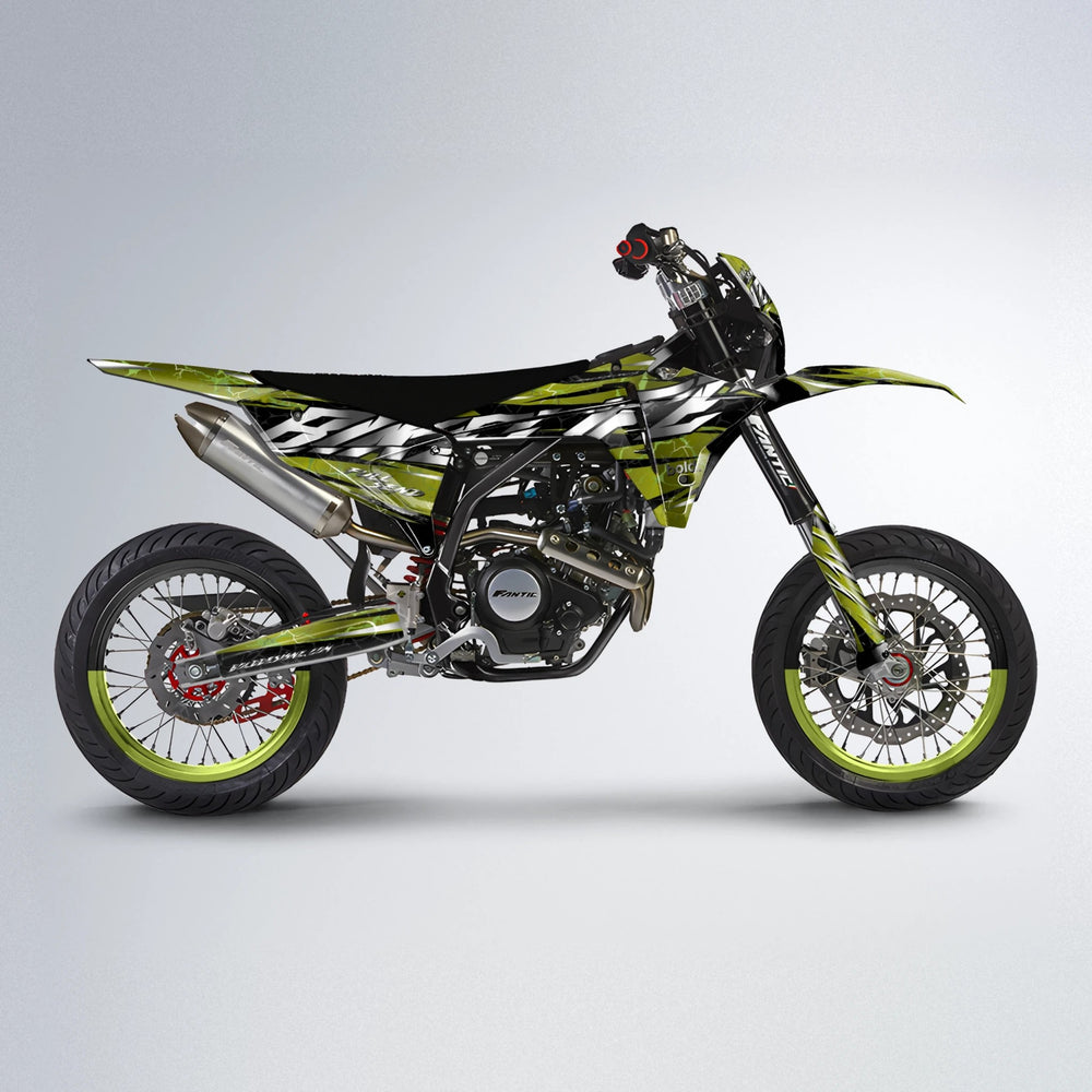 ILLUSION Fantic supermoto graphics kit in Olive