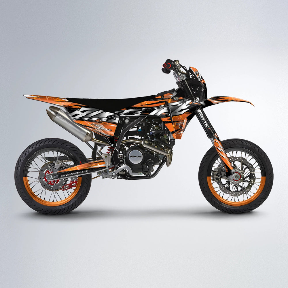 ILLUSION Fantic supermoto graphics kit in Orange