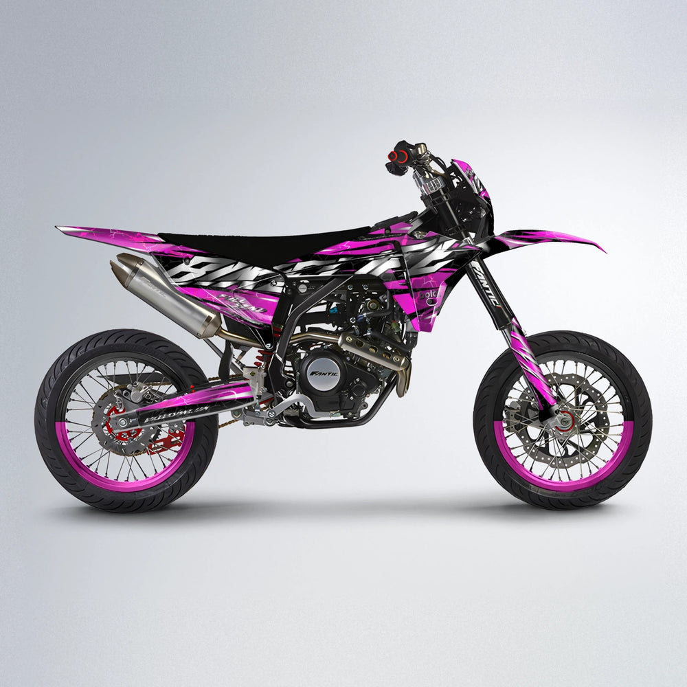ILLUSION Fantic supermoto graphics kit in Pink