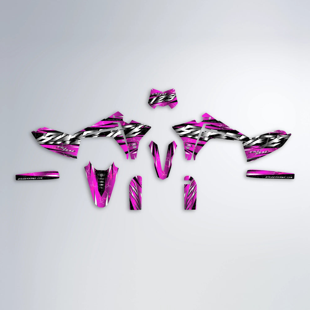 ILLUSION Fantic graphics kit parts layout in Pink