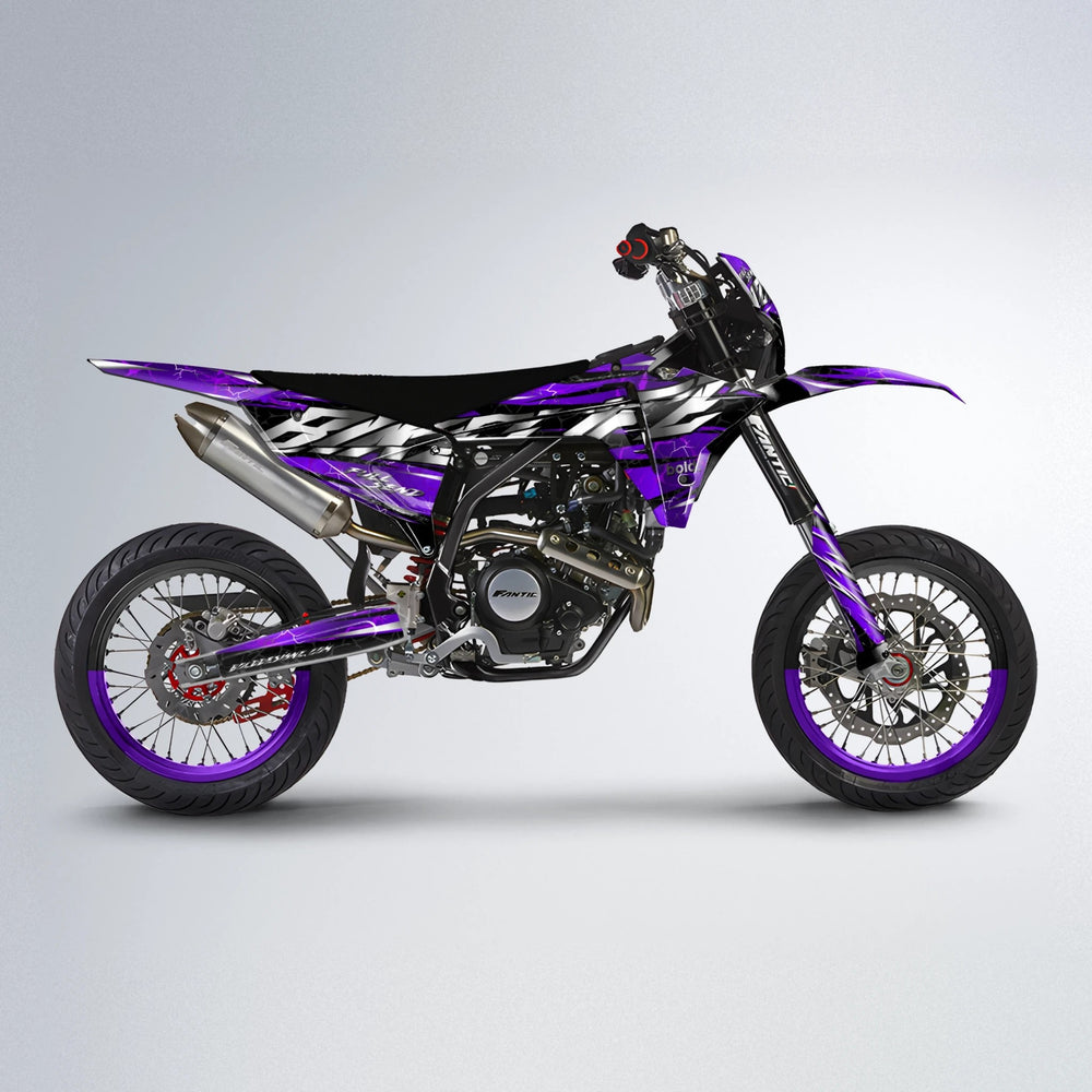 ILLUSION Fantic supermoto graphics kit in Purple