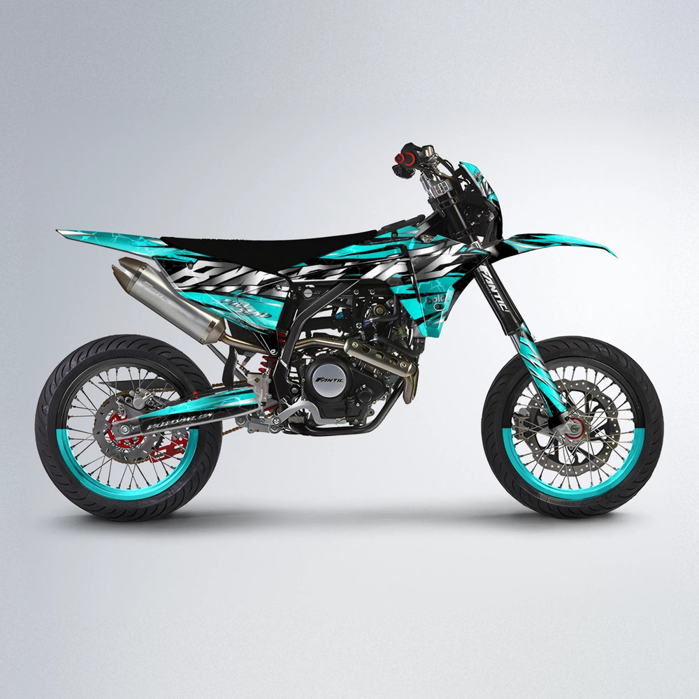 ILLUSION Fantic supermoto graphics kit in Teal