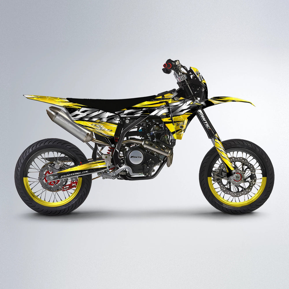 ILLUSION Fantic supermoto graphics kit in Yellow
