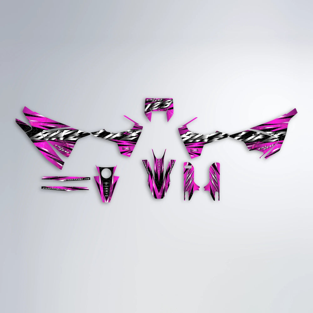 ILLUSION Husqvarna 701 graphics kit parts layout in Pink