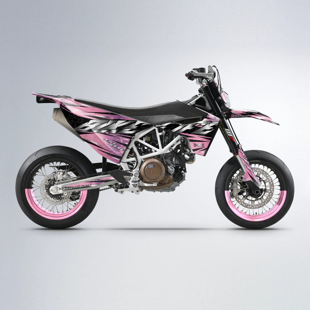 ILLUSION Husqvarna 701 supermoto graphics kit in Sakura Pink