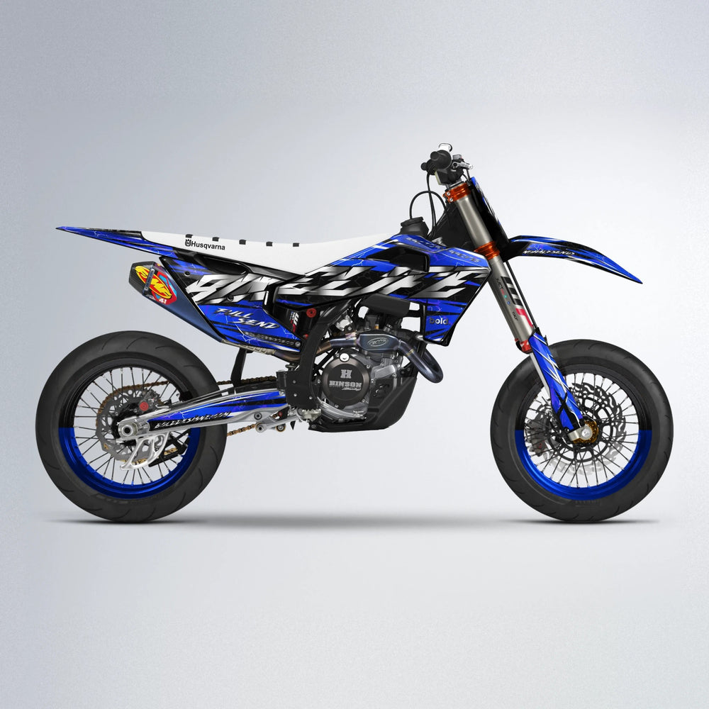 ILLUSION Husqvarna FE/TE supermoto graphics kit in Blue