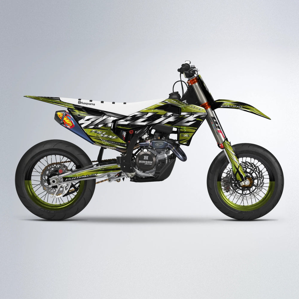 ILLUSION Husqvarna FE/TE supermoto graphics kit in Olive