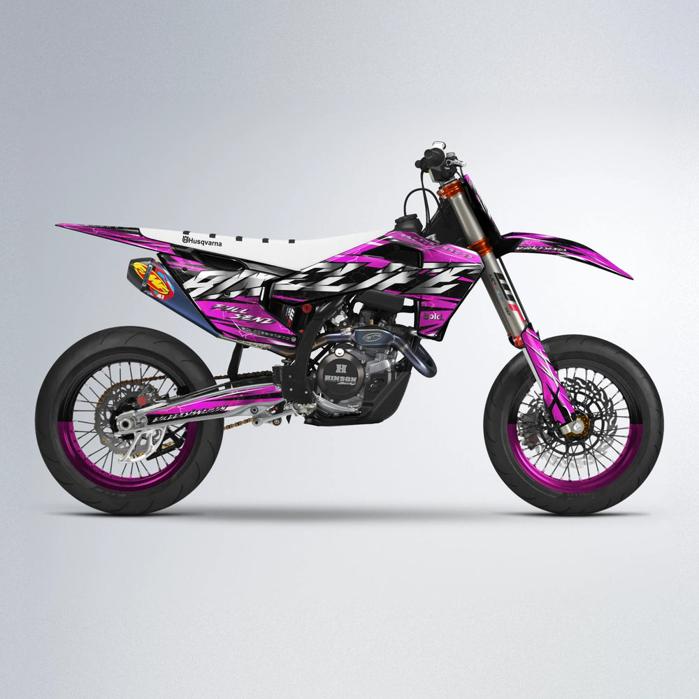 ILLUSION Husqvarna FE/TE supermoto graphics kit in Pink