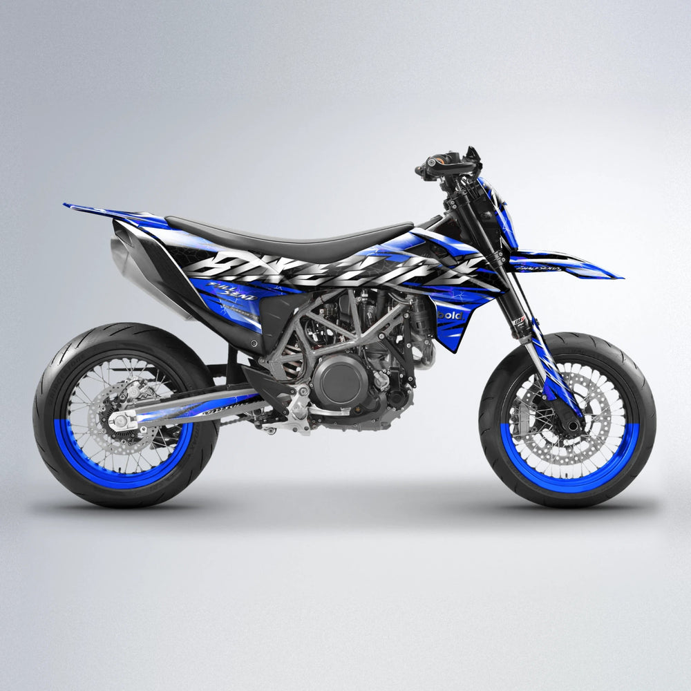 ILLUSION KTM SMC 690 supermoto graphics kit in Blue