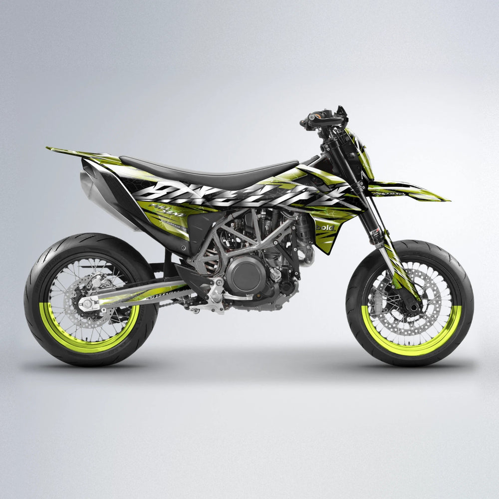 ILLUSION KTM SMC 690 supermoto graphics kit in Olive